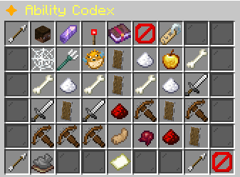 Ability Codex in-game menu