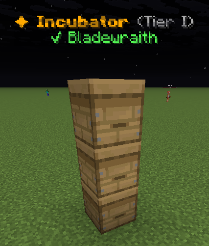 Three special Incubator blocks stacked vertically.