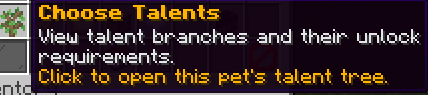 Choose Talents button tooltip in Pet Details. This picture shows the entry button.